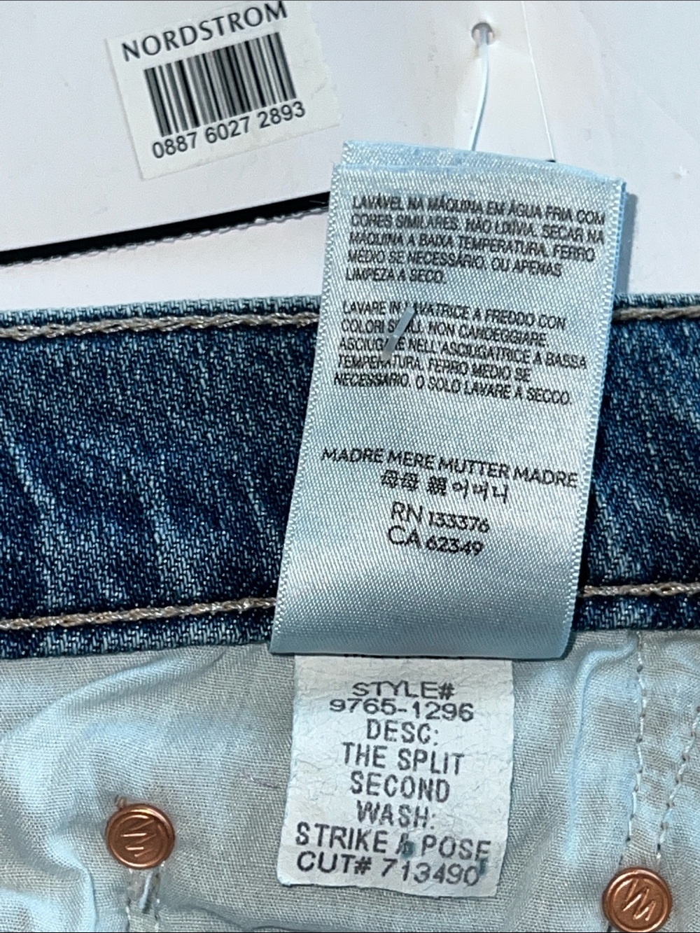 Mother Denim The Split Second Midi Jean Skirt in “Strike a Pose” 28 nwt - Picture 16 of 17